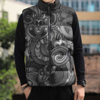 Aotearoa Maori Hei Tiki Sleeveless Puffer Jacket Kiwikiwi Kowhaiwhai Puhoro Motif LT9 - Polynesian Pride