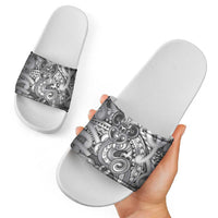 Aotearoa Maori Hei Tiki Slide Sandals Kiwikiwi Kowhaiwhai Puhoro Motif LT9 - Polynesian Pride