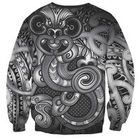 Aotearoa Maori Hei Tiki Sweatshirt Kiwikiwi Kowhaiwhai Puhoro Motif LT9 - Polynesian Pride