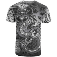 Aotearoa Maori Hei Tiki T Shirt Kiwikiwi Kowhaiwhai Puhoro Motif LT9 - Polynesian Pride