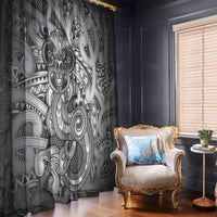 Aotearoa Maori Hei Tiki Window Curtain Kiwikiwi Kowhaiwhai Puhoro Motif LT9 - Polynesian Pride