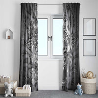 Aotearoa Maori Hei Tiki Window Curtain Kiwikiwi Kowhaiwhai Puhoro Motif LT9 - Polynesian Pride