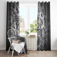 Aotearoa Maori Hei Tiki Window Curtain Kiwikiwi Kowhaiwhai Puhoro Motif LT9 - Polynesian Pride