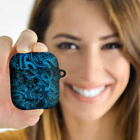 Aotearoa Maori Hei Tiki AirPods Case Kikorangi Kowhaiwhai Puhoro Motif LT9 - Polynesian Pride