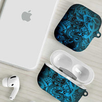 Aotearoa Maori Hei Tiki AirPods Case Kikorangi Kowhaiwhai Puhoro Motif LT9 - Polynesian Pride