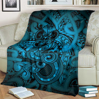 Aotearoa Maori Hei Tiki Blanket Kikorangi Kowhaiwhai Puhoro Motif LT9 - Polynesian Pride
