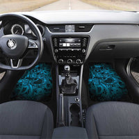 Aotearoa Maori Hei Tiki Car Mats Kikorangi Kowhaiwhai Puhoro Motif LT9 Set 2pcs - Front Blue - Polynesian Pride