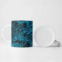Aotearoa Maori Hei Tiki Ceramic Mug Kikorangi Kowhaiwhai Puhoro Motif LT9 - Polynesian Pride