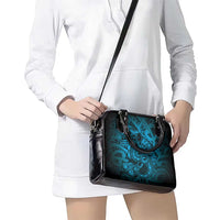Aotearoa Maori Hei Tiki Shoulder Handbag Kikorangi Kowhaiwhai Puhoro Motif LT9 - Polynesian Pride