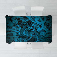 Aotearoa Maori Hei Tiki Tablecloth Kikorangi Kowhaiwhai Puhoro Motif LT9 Blue - Polynesian Pride