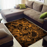 Aotearoa Maori Hei Tiki Area Rug Koura Kowhaiwhai Puhoro Motif LT9 - Polynesian Pride