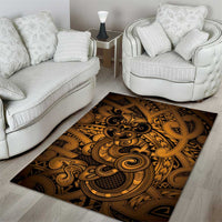 Aotearoa Maori Hei Tiki Area Rug Koura Kowhaiwhai Puhoro Motif LT9 - Polynesian Pride