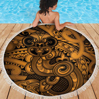 Aotearoa Maori Hei Tiki Beach Blanket Koura Kowhaiwhai Puhoro Motif LT9 - Polynesian Pride