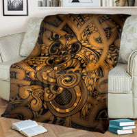 Aotearoa Maori Hei Tiki Blanket Koura Kowhaiwhai Puhoro Motif LT9 - Polynesian Pride