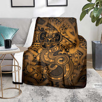 Aotearoa Maori Hei Tiki Blanket Koura Kowhaiwhai Puhoro Motif LT9 - Polynesian Pride