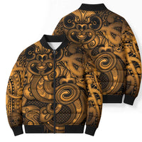 Aotearoa Maori Hei Tiki Bomber Puffer Jacket Koura Kowhaiwhai Puhoro Motif LT9 - Polynesian Pride