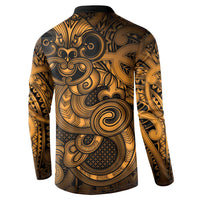 Aotearoa Maori Hei Tiki Button Sweatshirt Koura Kowhaiwhai Puhoro Motif LT9 - Polynesian Pride