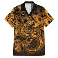 Aotearoa Maori Hei Tiki Family Matching Off Shoulder Short Dress and Hawaiian Shirt Koura Kowhaiwhai Puhoro Motif