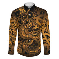 Aotearoa Maori Hei Tiki Family Matching Short Sleeve Bodycon Dress and Hawaiian Shirt Koura Kowhaiwhai Puhoro Motif
