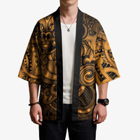 Aotearoa Maori Hei Tiki Kimono Koura Kowhaiwhai Puhoro Motif LT9 - Polynesian Pride