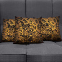 Aotearoa Maori Hei Tiki Pillow Cover Koura Kowhaiwhai Puhoro Motif LT9 - Polynesian Pride