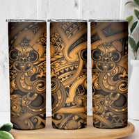 Aotearoa Maori Hei Tiki Skinny Tumbler Koura Kowhaiwhai Puhoro Motif