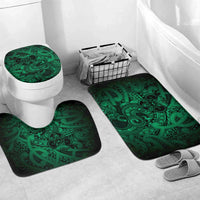 Aotearoa Maori Hei Tiki Bathroom Set Kakariki Kowhaiwhai Puhoro Motif LT9 Mat Set Only (3 pcs) One Size Green - Polynesian Pride