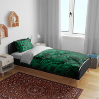 Aotearoa Maori Hei Tiki Bedding Set Kakariki Kowhaiwhai Puhoro Motif LT9 - Polynesian Pride