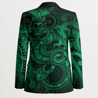 Aotearoa Maori Hei Tiki Blazer Kakariki Kowhaiwhai Puhoro Motif LT9 - Polynesian Pride