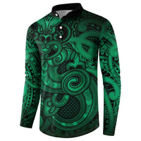 Aotearoa Maori Hei Tiki Button Sweatshirt Kakariki Kowhaiwhai Puhoro Motif LT9 - Polynesian Pride