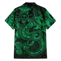 Aotearoa Maori Hei Tiki Family Matching Puletasi and Hawaiian Shirt Kakariki Kowhaiwhai Puhoro Motif