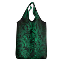 Aotearoa Maori Hei Tiki Grocery Bag Kakariki Kowhaiwhai Puhoro Motif LT9 - Polynesian Pride