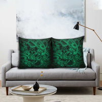 Aotearoa Maori Hei Tiki Pillow Cover Kakariki Kowhaiwhai Puhoro Motif