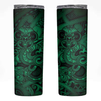 Aotearoa Maori Hei Tiki Skinny Tumbler Kakariki Kowhaiwhai Puhoro Motif