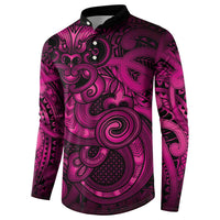 Aotearoa Maori Hei Tiki Button Sweatshirt Mawhero Kowhaiwhai Puhoro Motif LT9 - Polynesian Pride