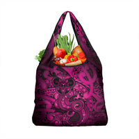 Aotearoa Maori Hei Tiki Grocery Bag Mawhero Kowhaiwhai Puhoro Motif LT9 1-pack One Size Pink - Polynesian Pride