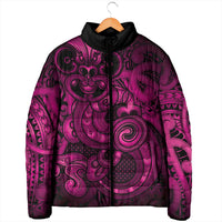 Aotearoa Maori Hei Tiki Padded Jacket Mawhero Kowhaiwhai Puhoro Motif LT9 - Polynesian Pride
