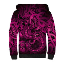 Aotearoa Maori Hei Tiki Sherpa Hoodie Mawhero Kowhaiwhai Puhoro Motif