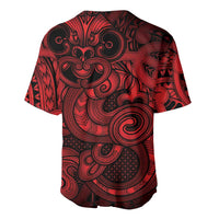 Aotearoa Maori Hei Tiki Baseball Jersey Whero Kowhaiwhai Puhoro Motif LT9 - Polynesian Pride