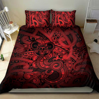 Aotearoa Maori Hei Tiki Bedding Set Whero Kowhaiwhai Puhoro Motif LT9 - Polynesian Pride
