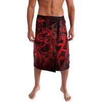 Aotearoa Maori Hei Tiki Lavalava Whero Kowhaiwhai Puhoro Motif LT9 Red - Polynesian Pride