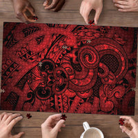 Aotearoa Maori Hei Tiki Puzzle Whero Kowhaiwhai Puhoro Motif LT9 - Polynesian Pride