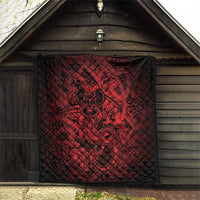 Aotearoa Maori Hei Tiki Quilt Whero Kowhaiwhai Puhoro Motif LT9 - Polynesian Pride