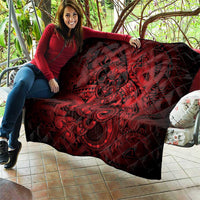 Aotearoa Maori Hei Tiki Quilt Whero Kowhaiwhai Puhoro Motif LT9 - Polynesian Pride