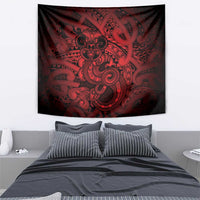 Aotearoa Maori Hei Tiki Tapestry Whero Kowhaiwhai Puhoro Motif LT9 - Polynesian Pride