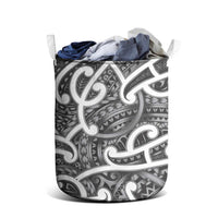 Aotearoa Maori Kowhaiwhai Laundry Basket Kiwikiwi Puhoro and Patiki LT9 - Polynesian Pride