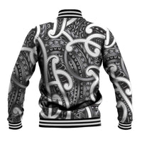 Aotearoa Maori Kowhaiwhai Baseball Jacket Kiwikiwi Puhoro and Patiki LT9 - Polynesian Pride