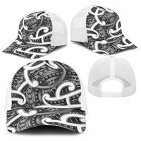 Aotearoa Maori Kowhaiwhai Baseball Net Cap Kiwikiwi Puhoro and Patiki LT9 - Polynesian Pride