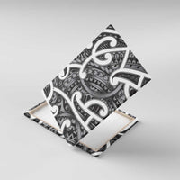 Aotearoa Maori Kowhaiwhai Canvas Wall Art Kiwikiwi Puhoro and Patiki LT9 With Frame Grey - Polynesian Pride