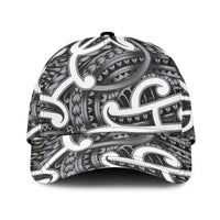 Aotearoa Maori Kowhaiwhai Classic Cap Kiwikiwi Puhoro and Patiki LT9 Universal Fit Grey - Polynesian Pride